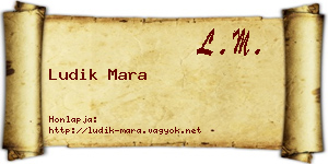 Ludik Mara névjegykártya